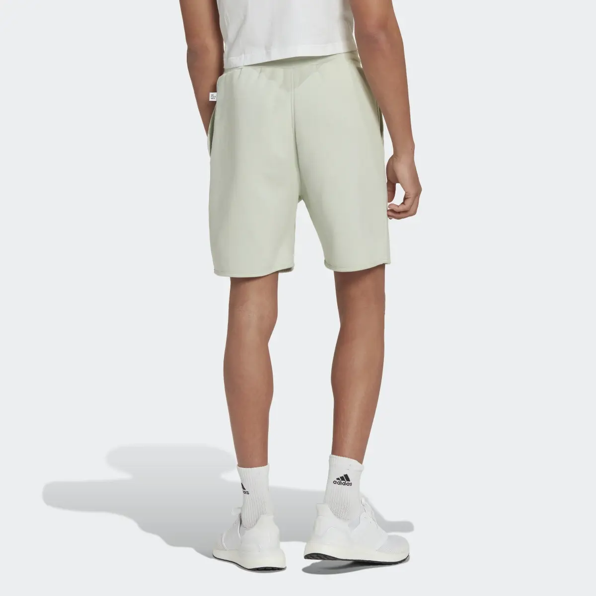 Adidas Studio Lounge Fleece Shorts. 2