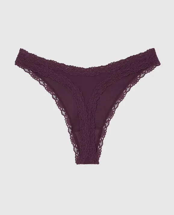 La Senza Ultrasoft Modal High Leg Thong Panty. 2