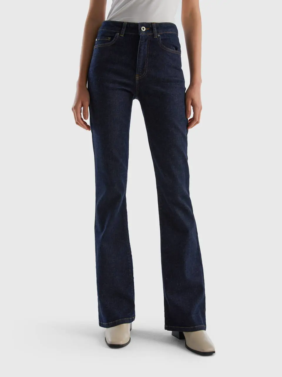 Benetton stretch flared jeans. 1