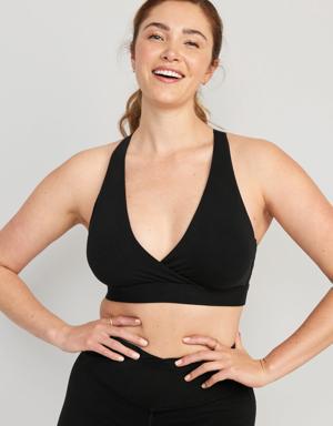 Maternity PowerChill Light Support Cross-Front Nursing Sports Bra black