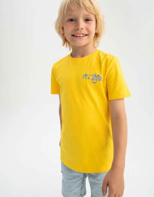 Erkek Çocuk Regular Fit Sırt Baskılı Kısa Kollu Tişört