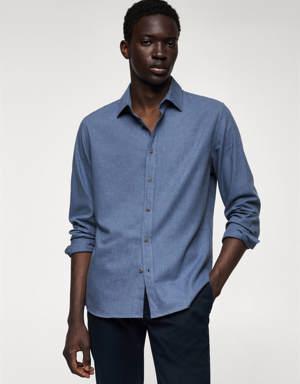 Mango Slim Fit-Hemd aus Baumwolle