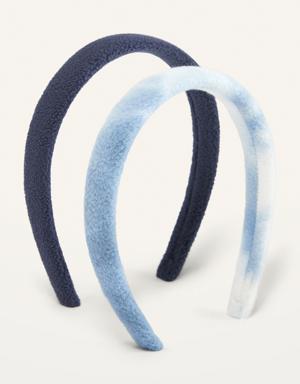 Plush Headbands 2-Pack for Kids blue