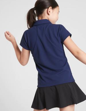 Girl Back To School Polo blue