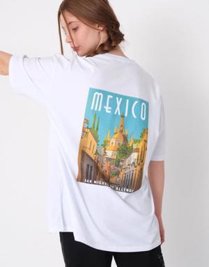 San Miguel De Allende Baskılı Oversize T-shirt