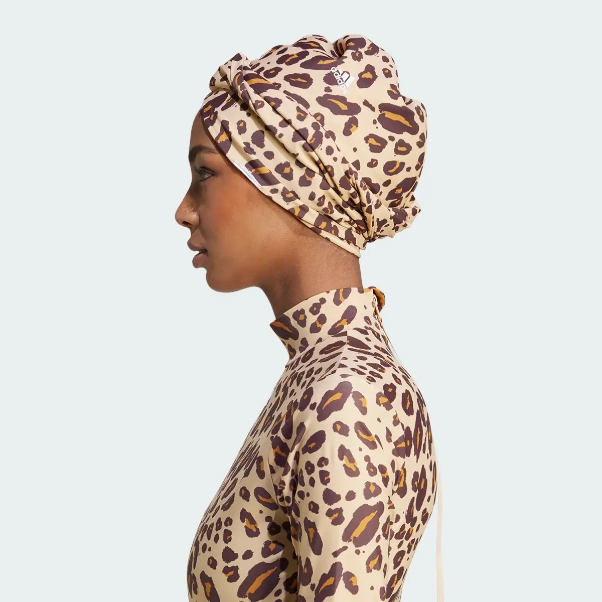 Adidas Solid / Animal-Print Reversible Turban. 3