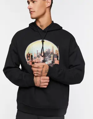 Forever 21 City of Angels Graphic Hoodie Black/Multi