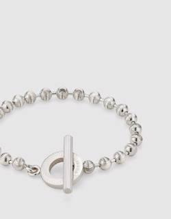Silver boule chain bracelet