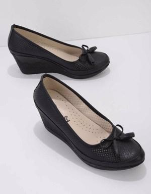 Siyah Kadın Dolgu Topuklu Ayakkabı K01586084509