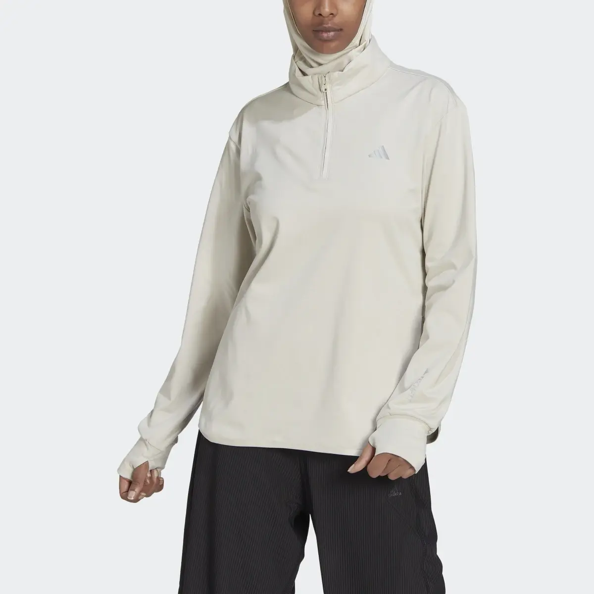 Adidas Techfit AEROREADY Warm Quarter-Zip Training Top. 1