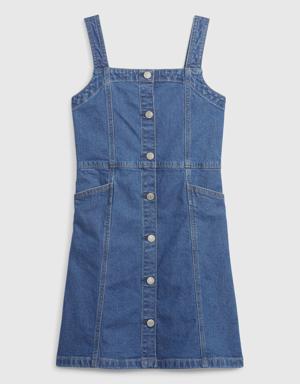 Kids Denim Dress with Washwell blue