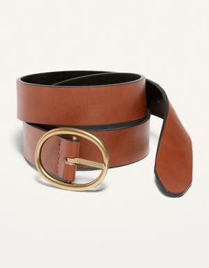 Reversible Faux-Leather Belt For Women (1.25-Inch) multi