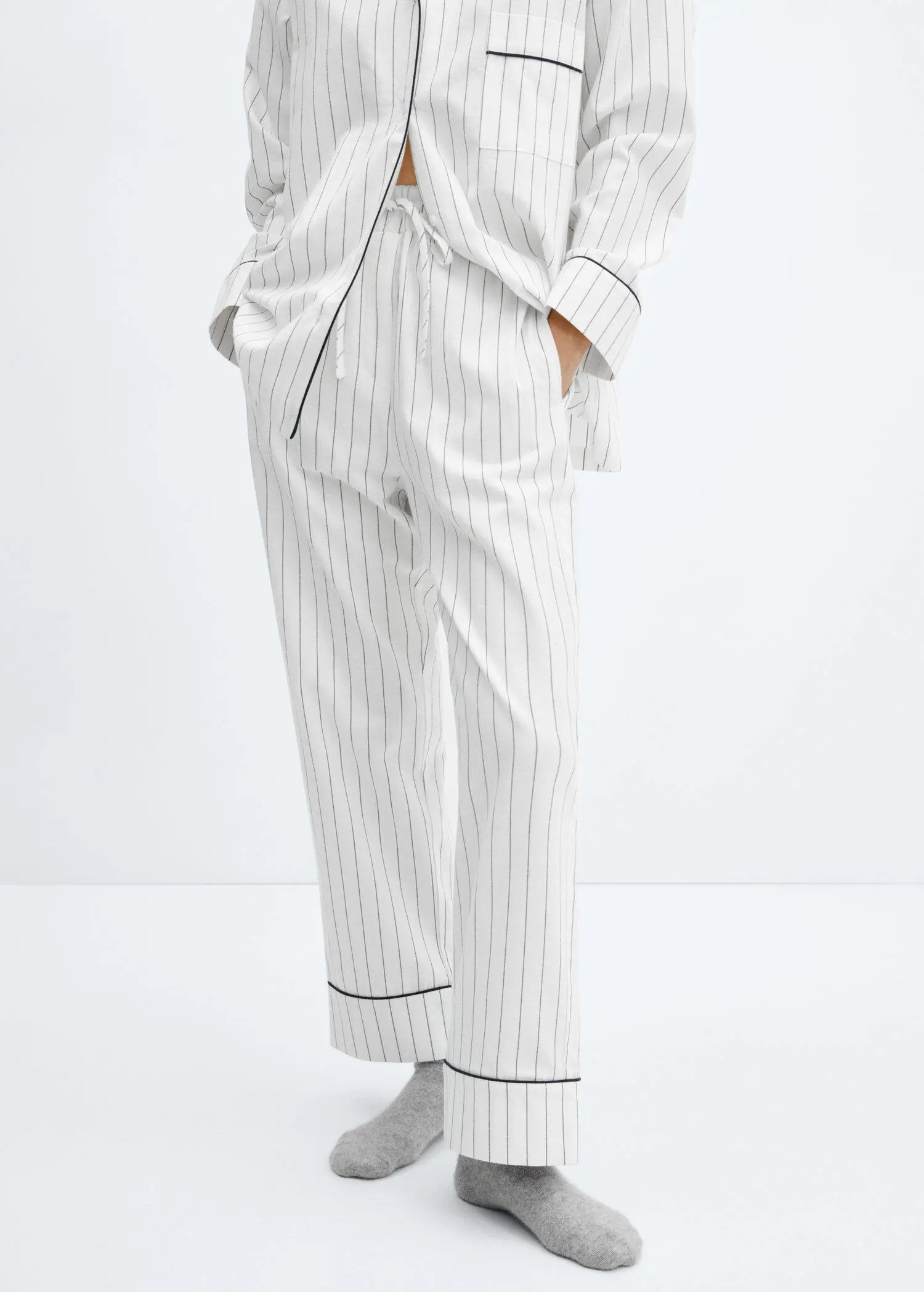 Mango Striped pajama trousers. 1