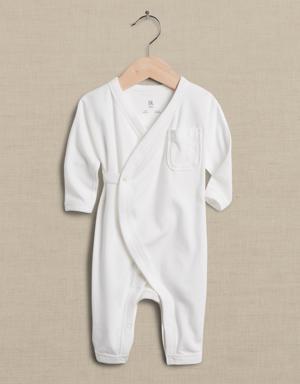 Essential SUPIMA® Wrap One-Piece for Baby white