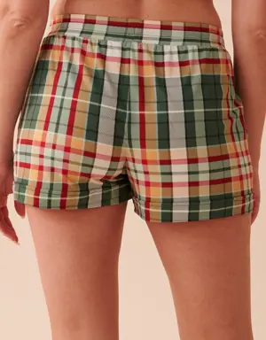 Super Soft Plaid Pajama Shorts