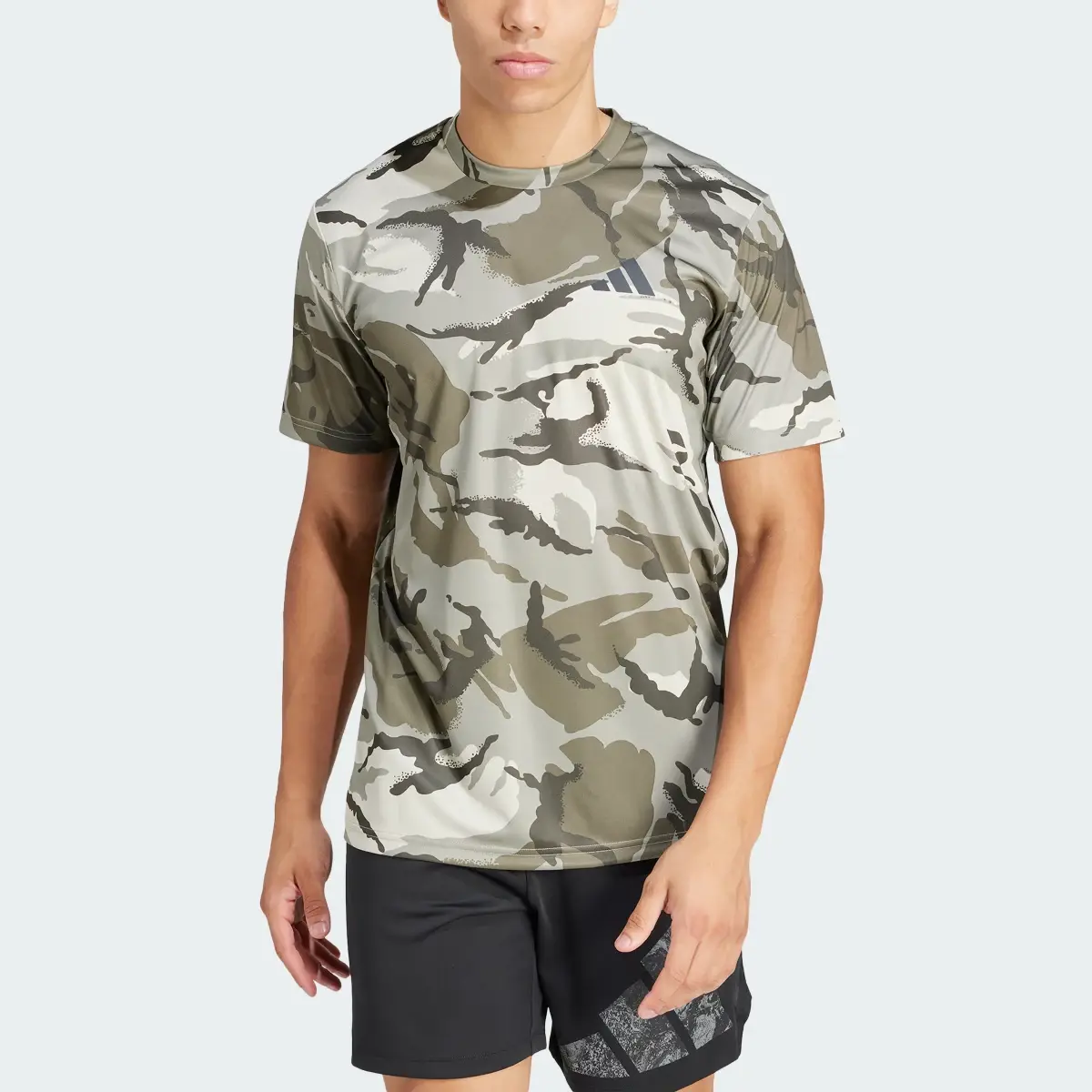 Adidas Train Essentials Seasonal Camo Tee. 1