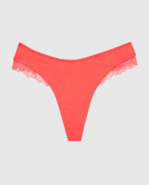 La Senza Ultrasoft Modal High Leg Thong Panty. 3