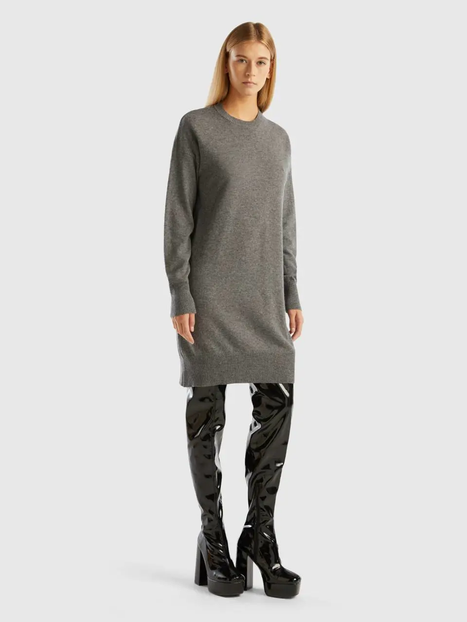 Benetton crew neck knit dress. 1