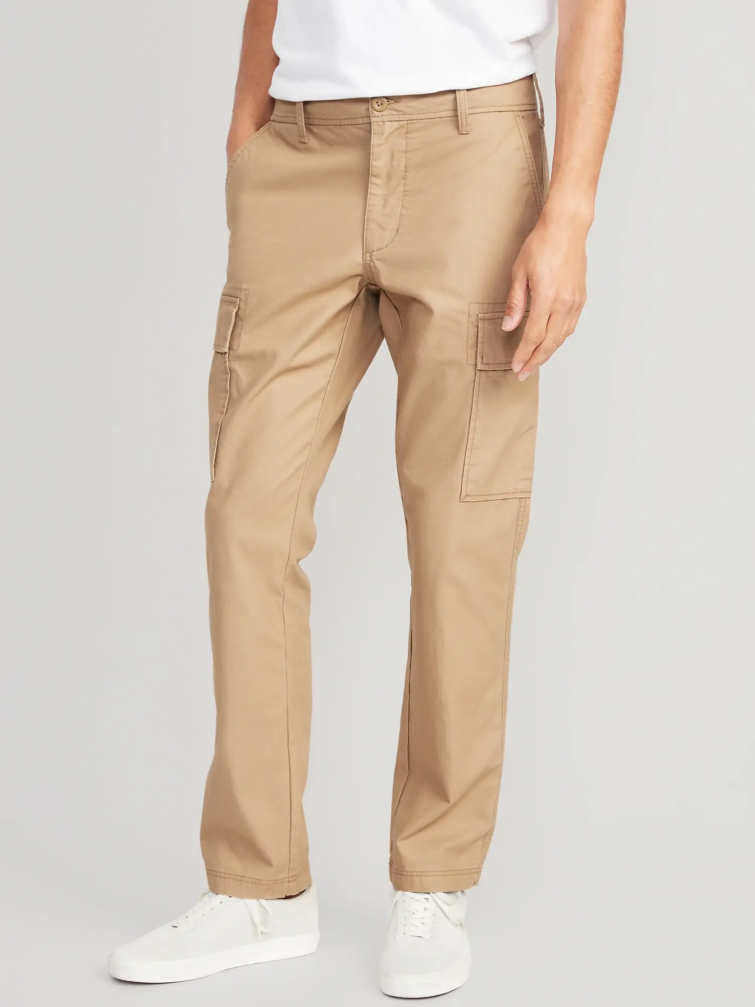 Old Navy Straight Oxford Cargo Pants beige. 1