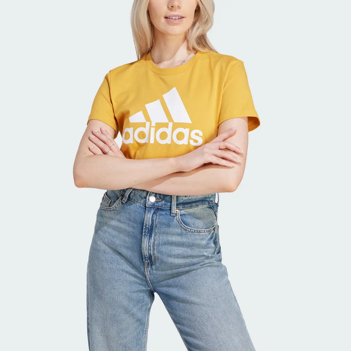 Adidas Essentials Logo Tee. 1