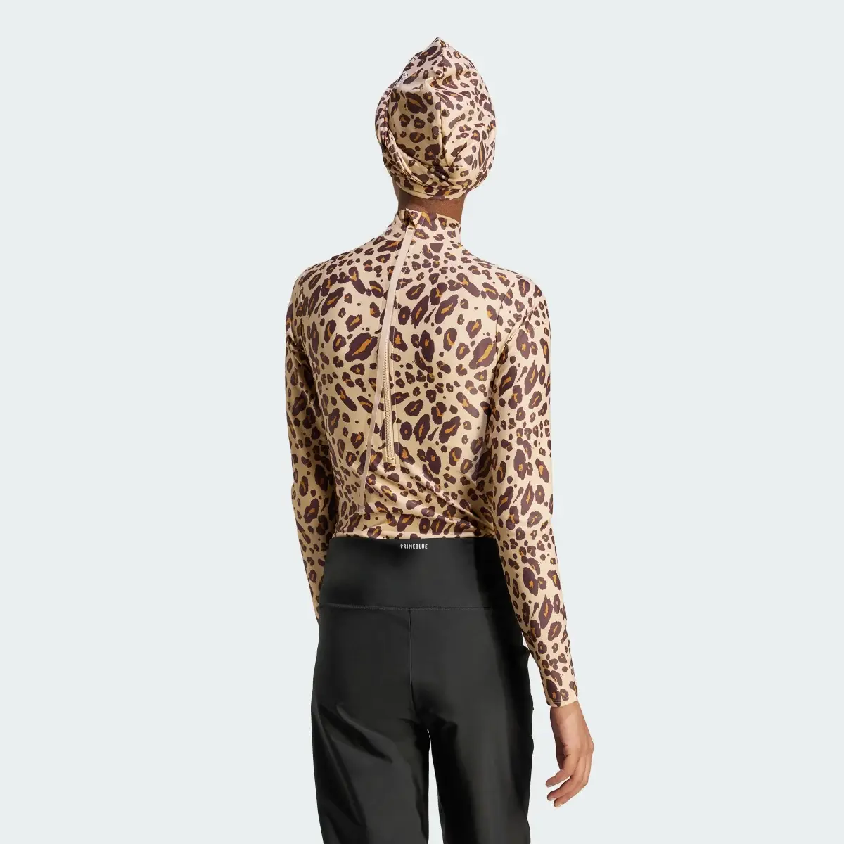 Adidas Essentials Animal Print Long Sleeve Swimsuit. 3