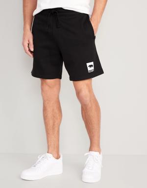Fleece Logo Shorts for Men -- 7-inch inseam black