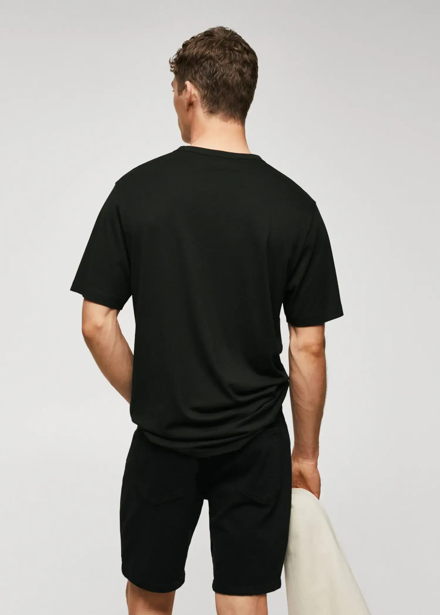 Mango Merzerisiertes Basic-T-Shirt Lightweight. 3