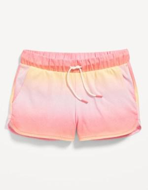 Dolphin-Hem Cheer Shorts for Girls red