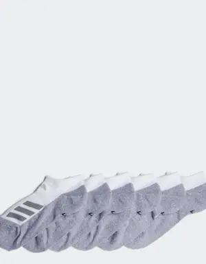 Cushioned Angle Stripe No-Show Socks 6 Pairs