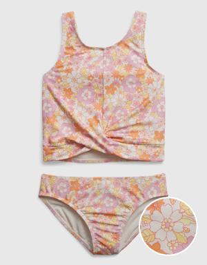 Gap Kids Recycled Tankini Swim Two-Piece pink