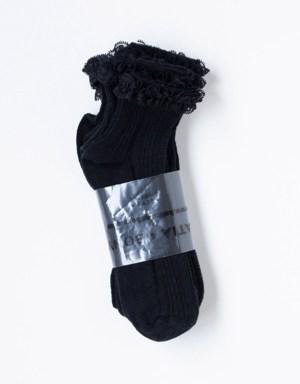 3 Pck Desenli Bayan Soket Çorap Siyah/Siyah/Siyah