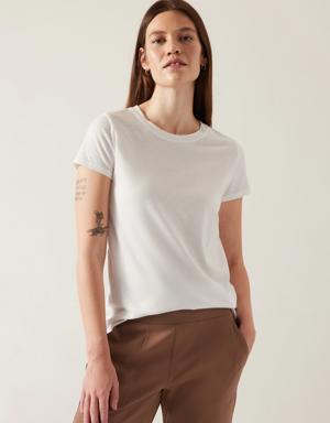 Athleta Organic Daily Crew Tee white