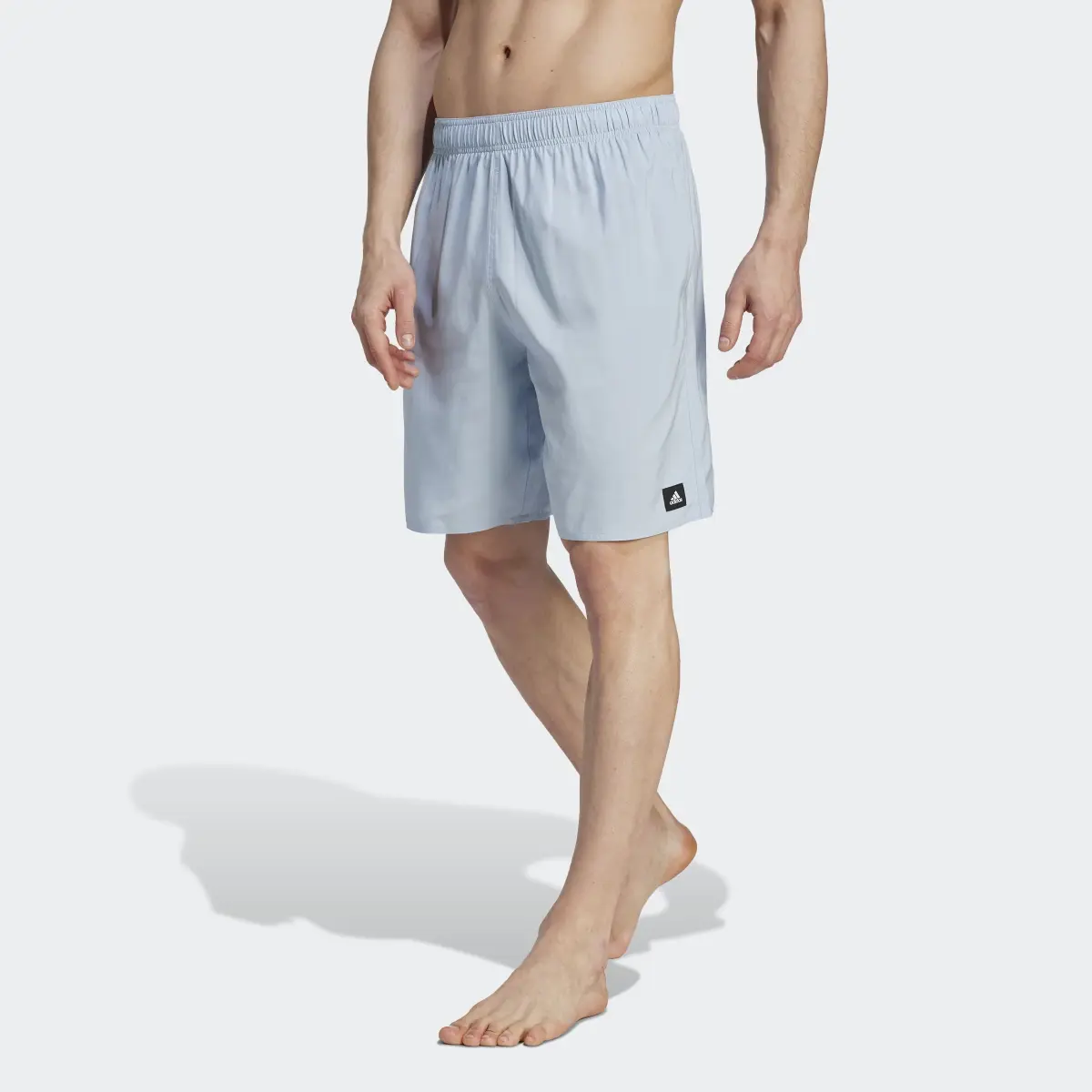 Adidas Solid CLX Classic-Length Swim Shorts. 1