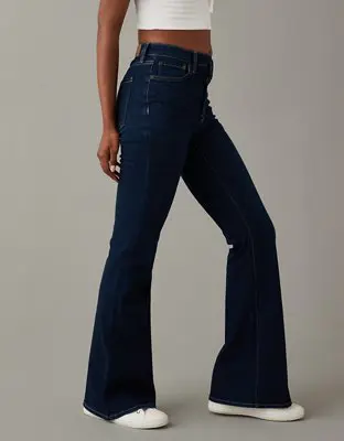 American Eagle Next Level Super High-Waisted Flare Jean. 1