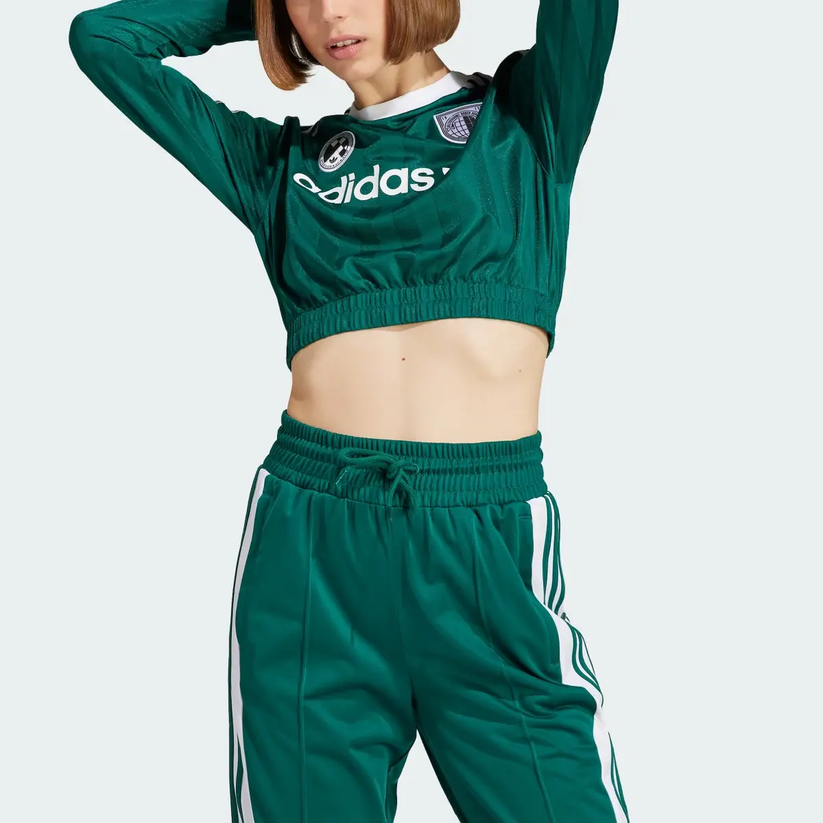 Adidas Long Sleeve Crop Tee. 1