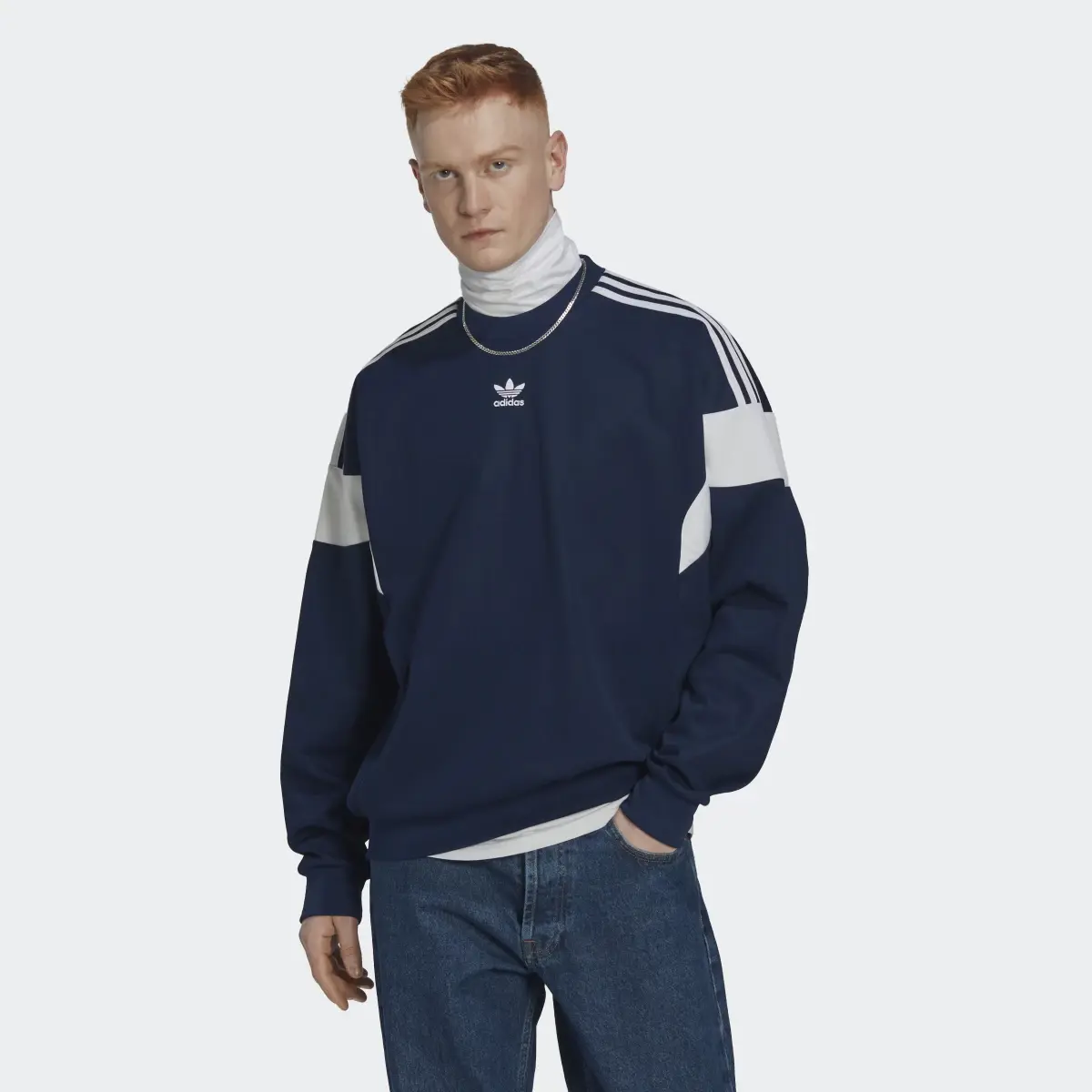 Adidas Adicolor Classics Cut Line Crew Sweatshirt. 2