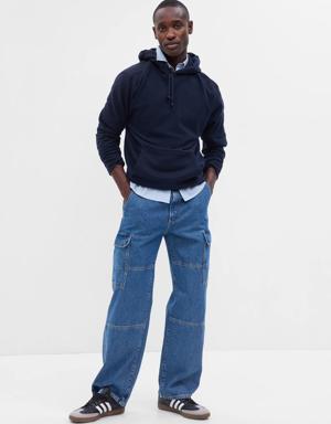 Gap '90s Original Straight Fit Cargo Jeans with Washwell blue