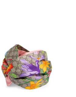 GG Flora print silk headband