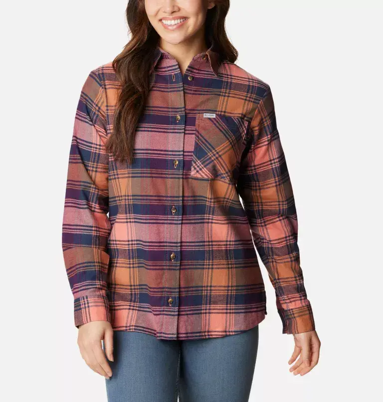 Columbia Women's Calico Basin™ Flannel Long Sleeve Shirt. 1