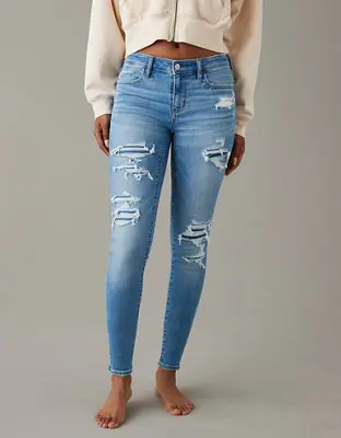 American Eagle Next Level Patched Low-Rise Jegging. 1