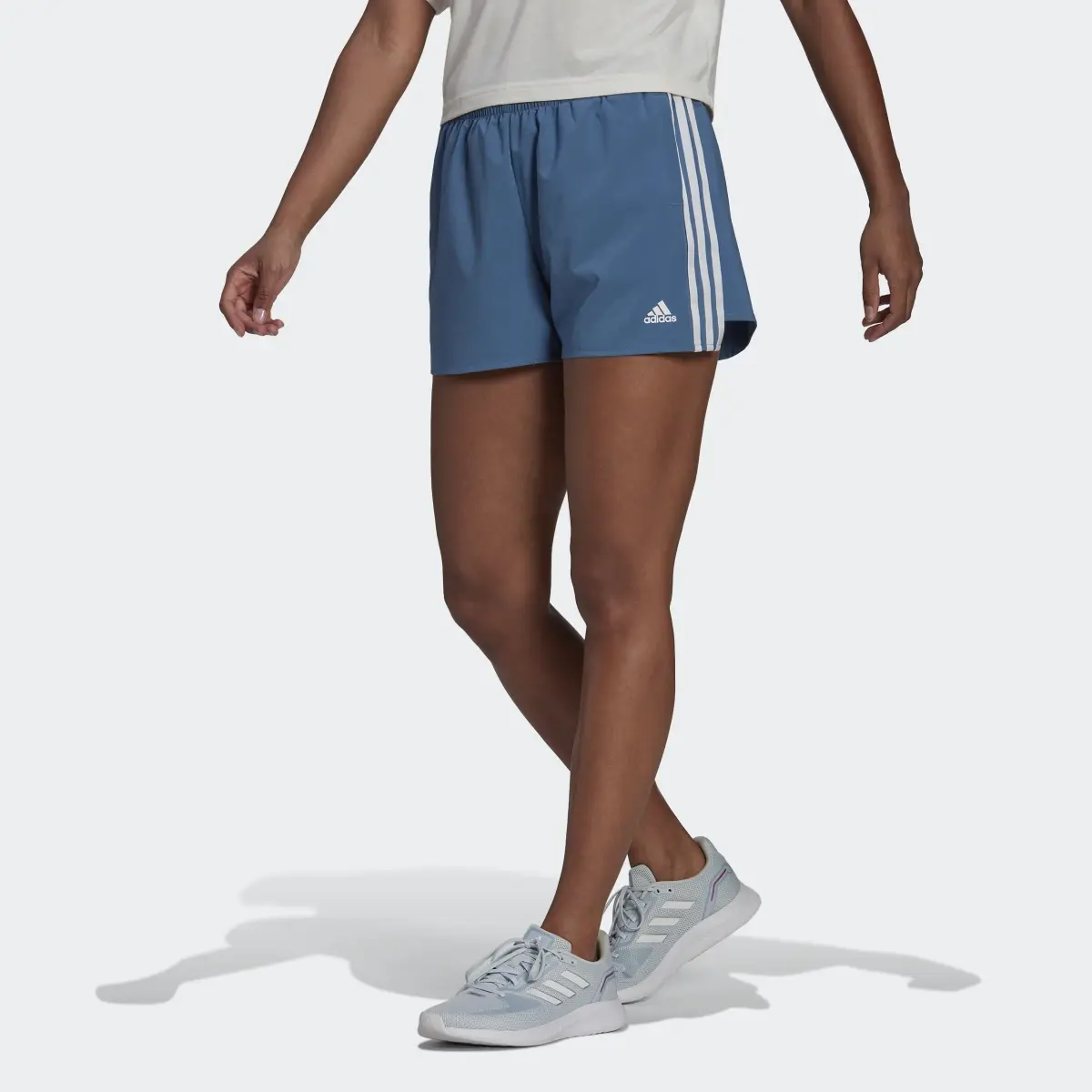 Adidas Primeblue Designed 2 Move Woven 3-Stripes Sport Shorts. 1