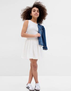 Gap Kids Cropped Rib Tank Top white