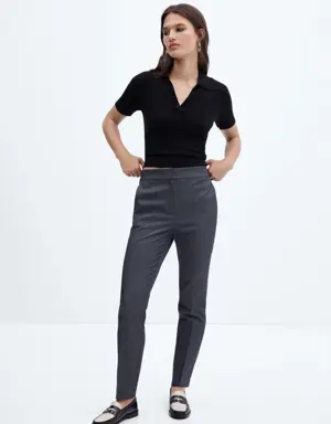 Mid-rise skinny pants