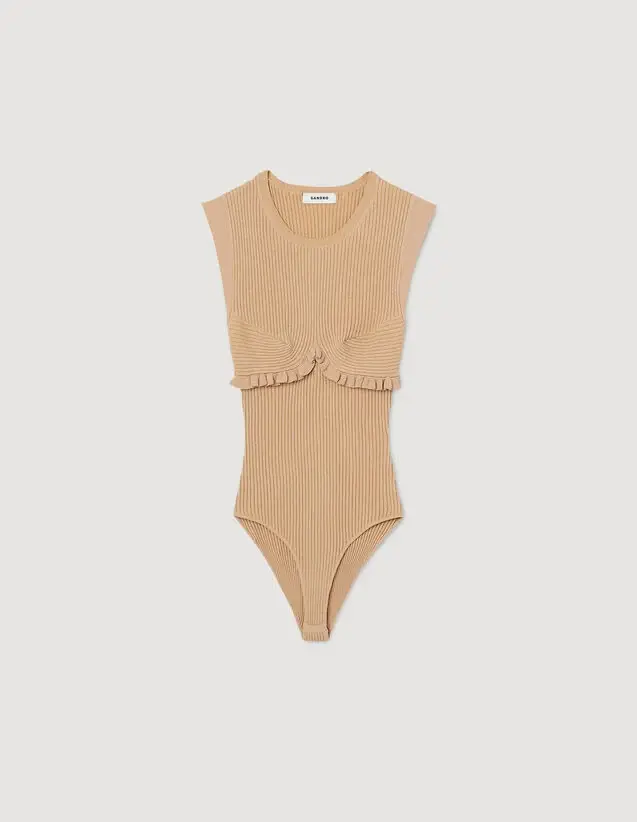 Sandro Ribbed knit bodysuit Login to add to Wish list. 2