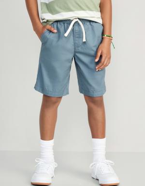 Built-In Flex Straight Twill Jogger Shorts for Boys (At Knee) blue