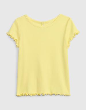 Gap Toddler Rib T-Shirt yellow