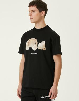 Beymen Siyah Ayıcık Baskılı Logolu T-shirt. 3 Beymen Siyah Ayıcık Baskılı Logolu T-shirt. 3