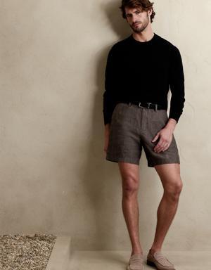 Lino 7" Linen Short gray