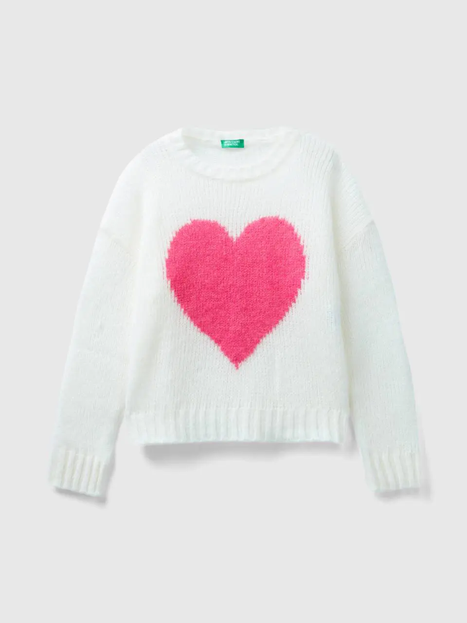 Benetton sweater with heart inlay. 1