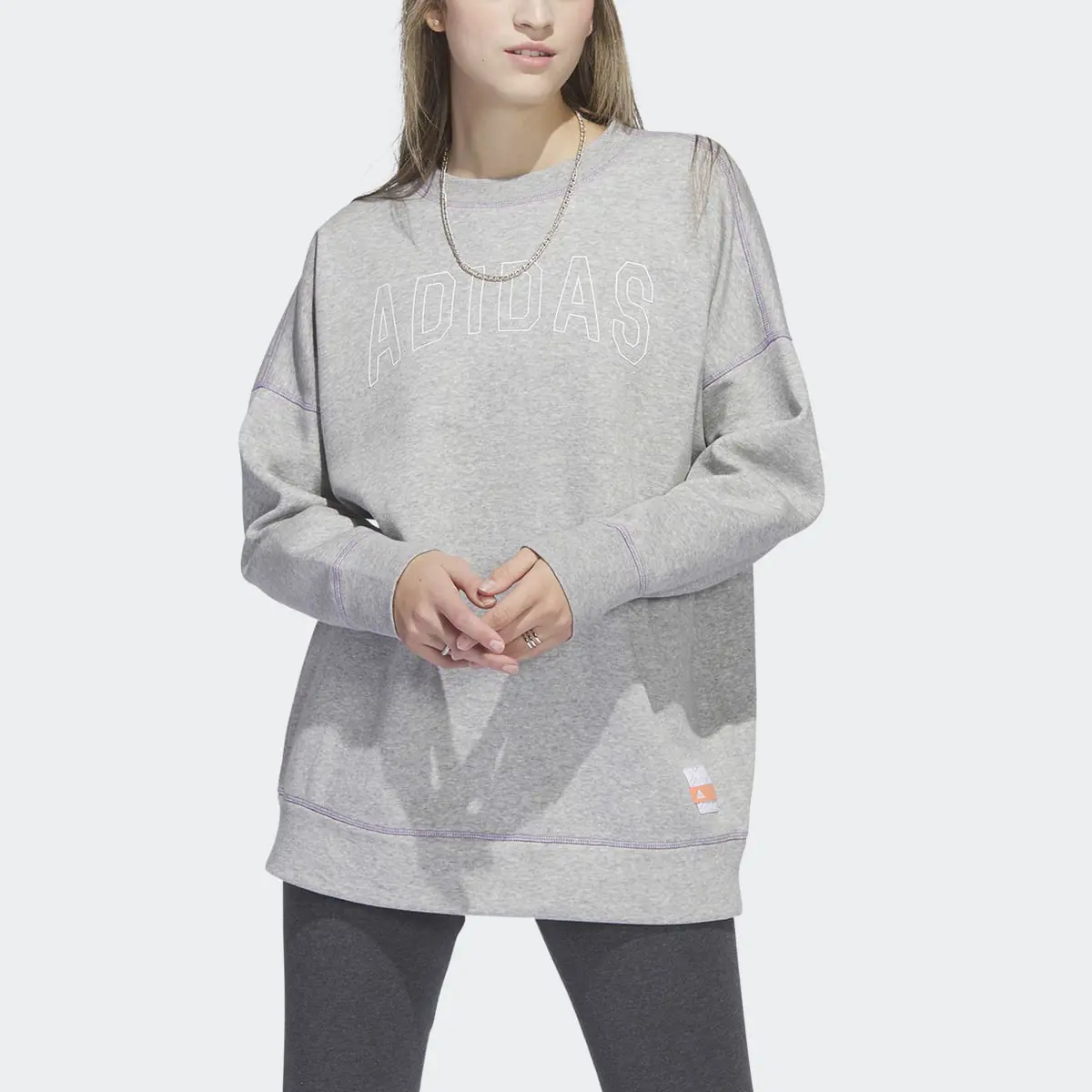 Adidas Sport Statement Boyfriend Crew Sweatshirt. 1